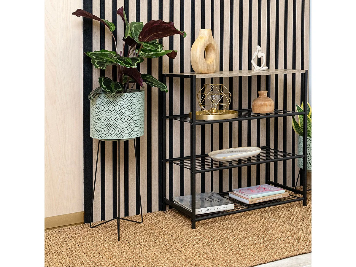 Macetero alto MOA Vinthera acero verde claro Ø28x58 cm