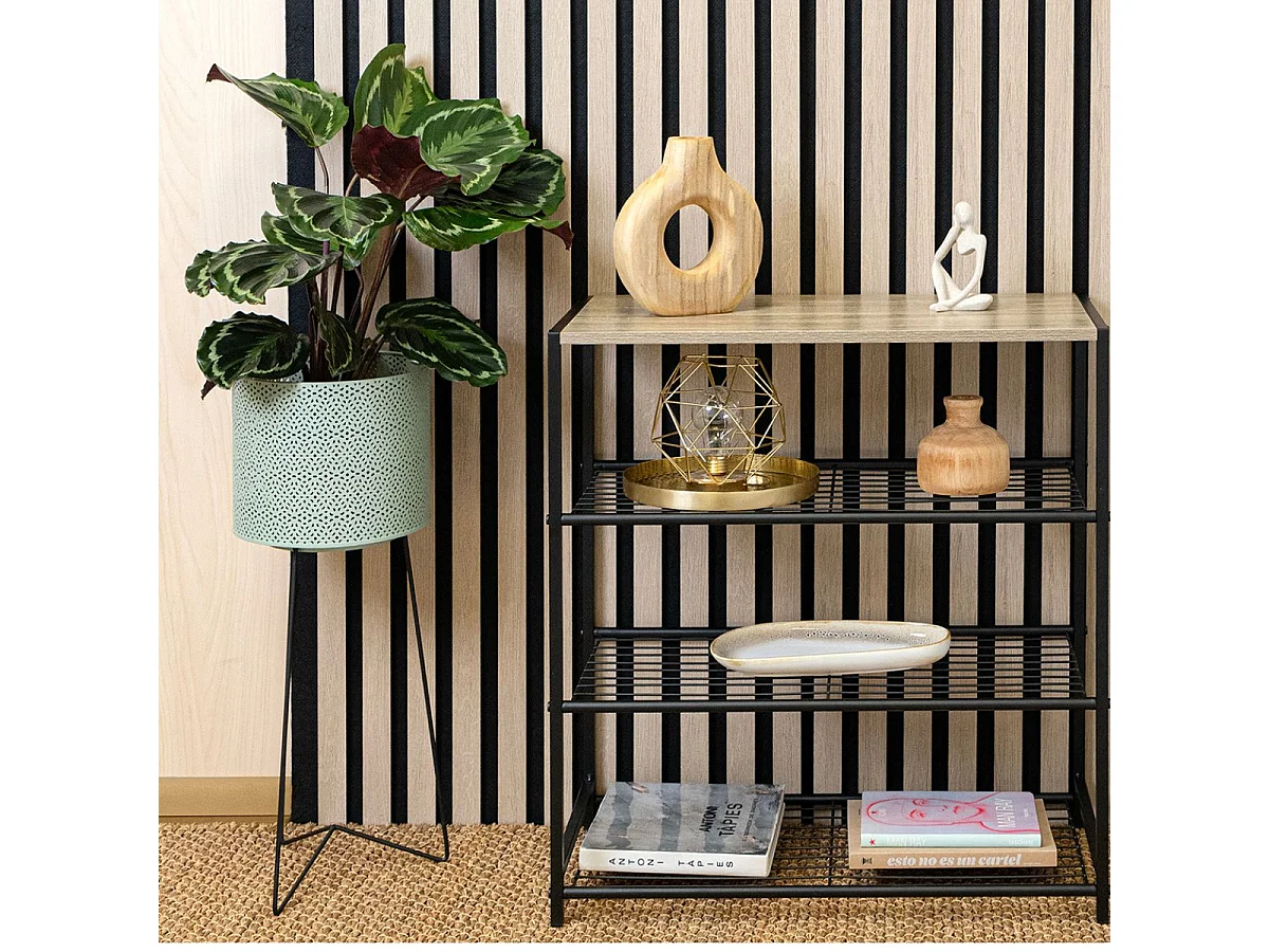 Macetero alto MOA Vinthera acero verde claro Ø28x58 cm