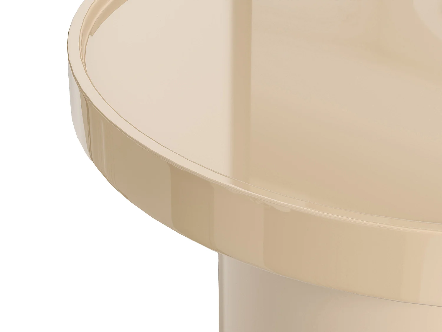 Lot de 2 tables basses en MDF - Beige et kaki laqué - SYBEVA