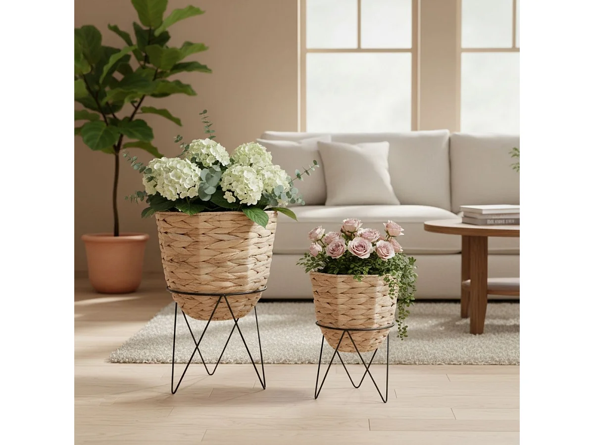 Set de 2 maceteros Jacinto MOA Vinthera natural