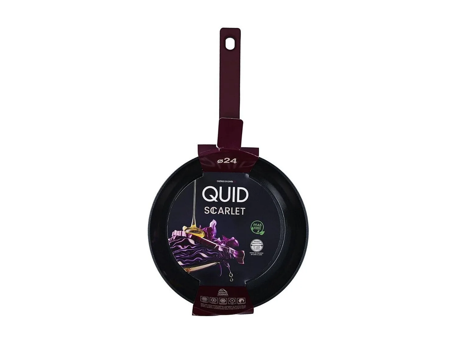Sartén Scarlet Quid aluminio forjado negro Ø24 cm