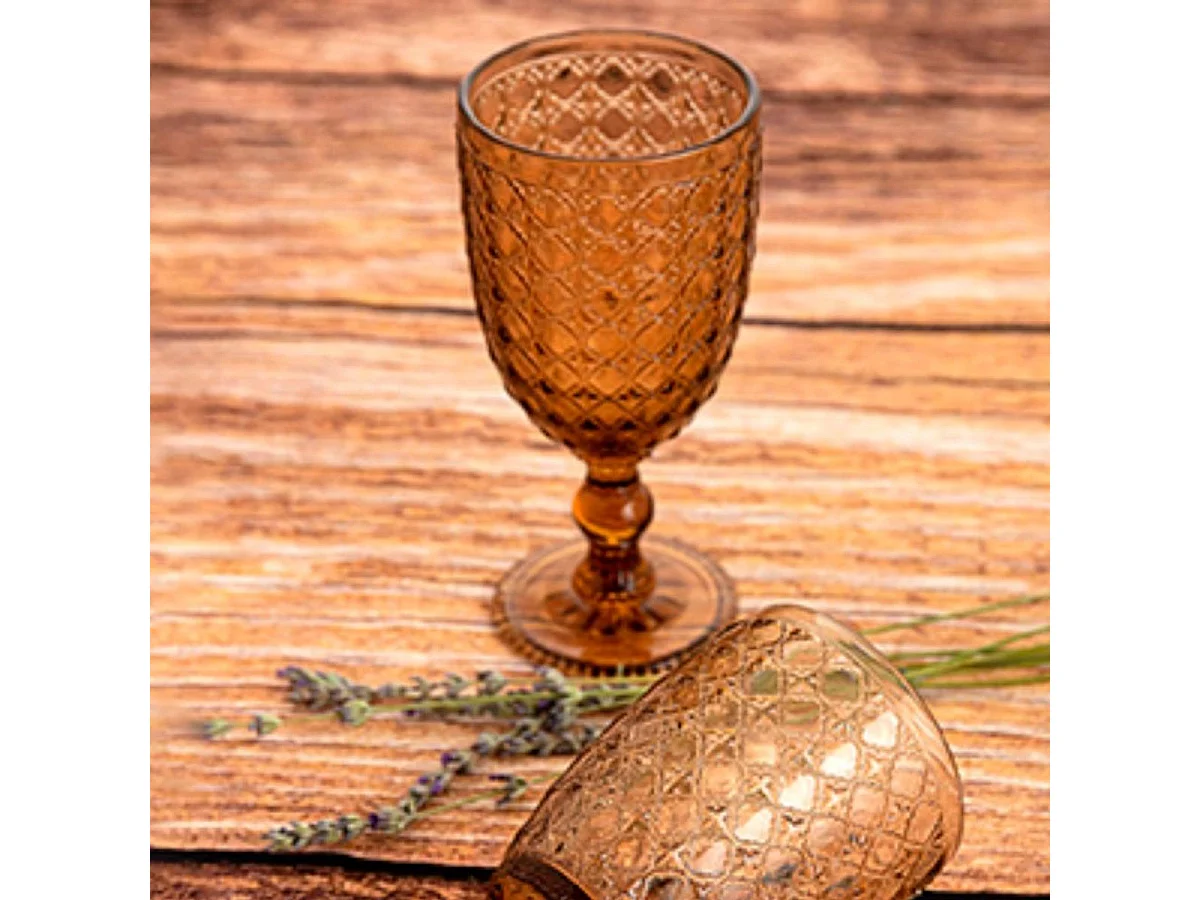 Pack de 6 copas Gio Bidasoa vidrio 30cl bronce