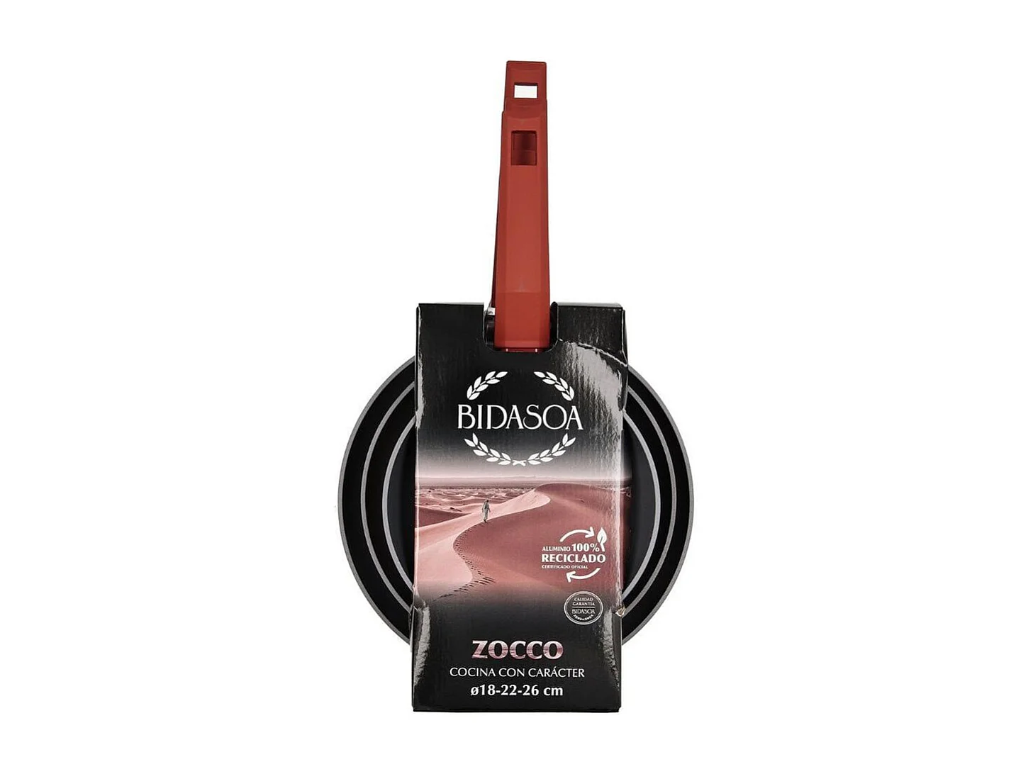 Pack de 3 sartenes Zocco Bidasoa aluminio forjado rojo