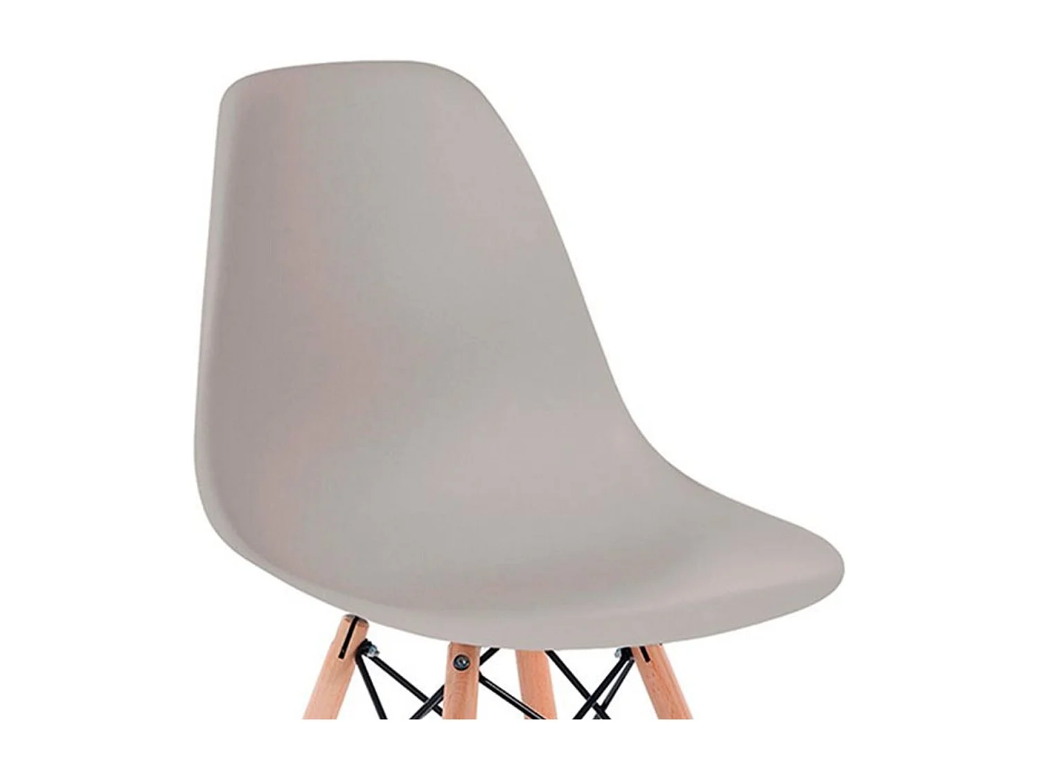 Pack de 4 sillas de comedor París estilo nórdico madera/gris 82x51x46 cm Adec