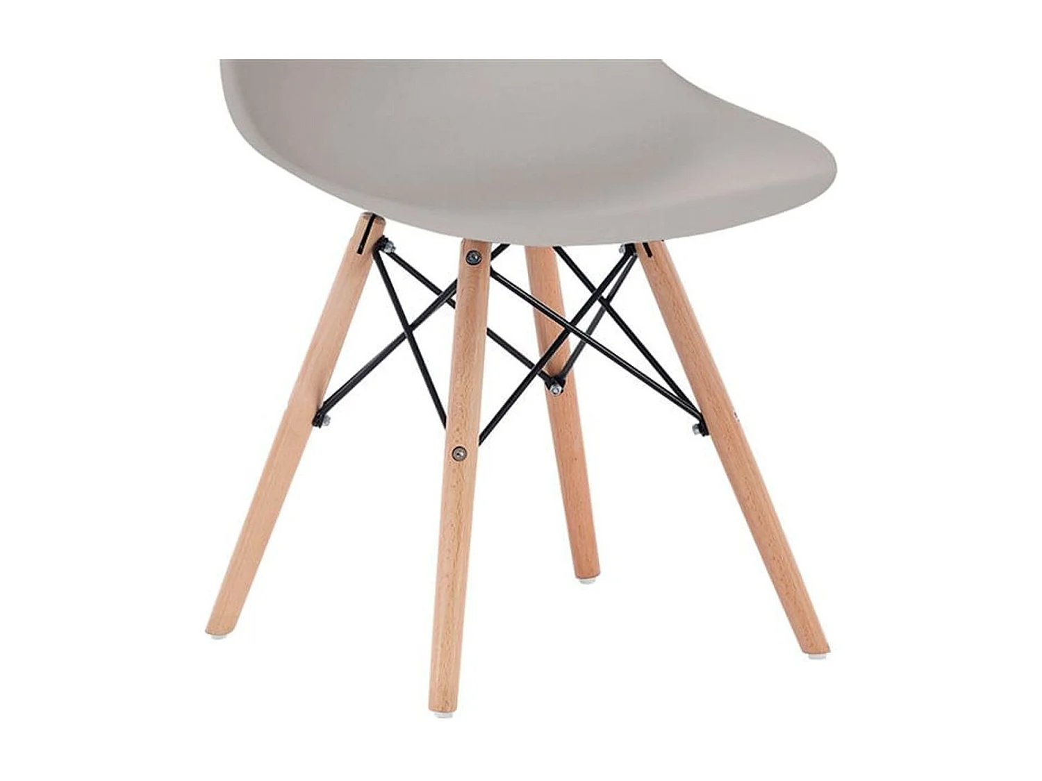 Pack de 4 sillas de comedor París estilo nórdico madera/gris 82x51x46 cm Adec