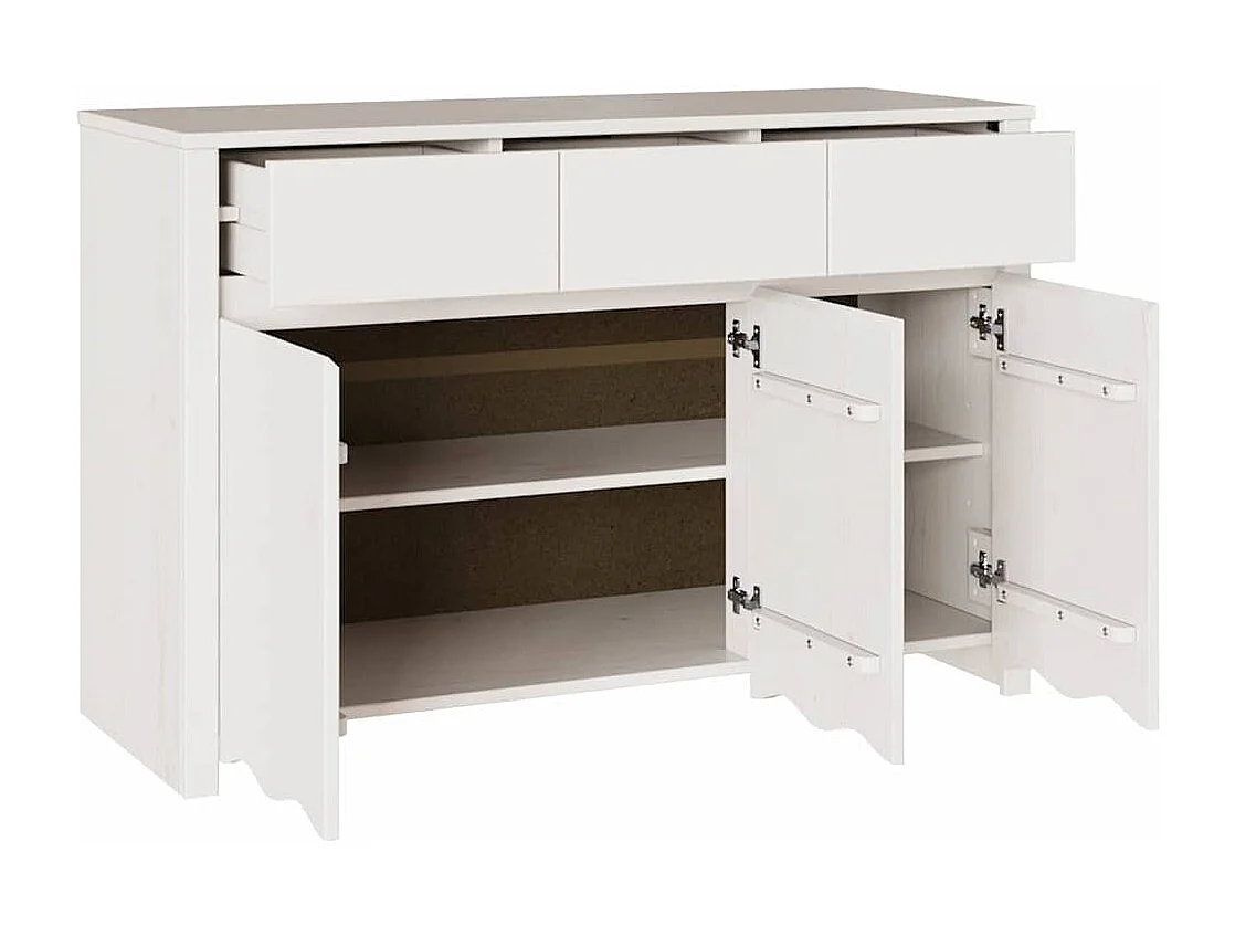 Dressoir Drammen Wit 114 x 43 x 75,5 cm Massief grenenhout