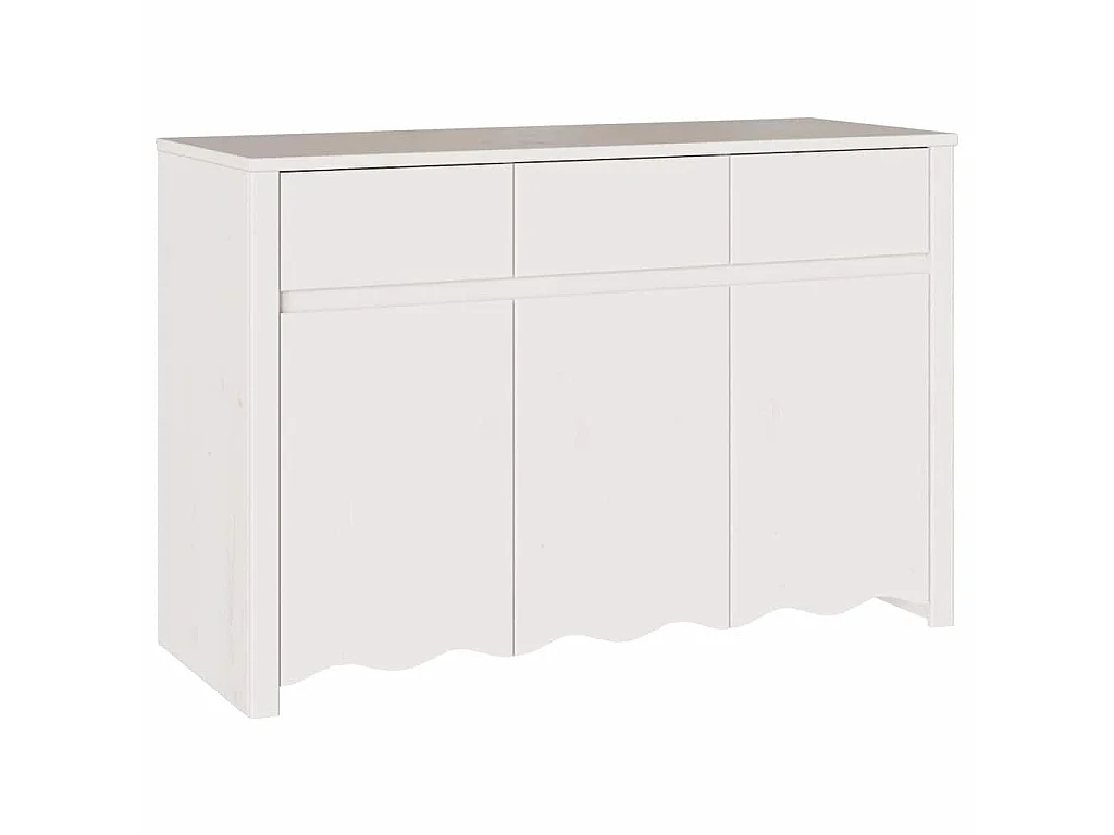 Buffet Drammen Blanc 114 x 43 x 75,5 cm Bois de pin massif