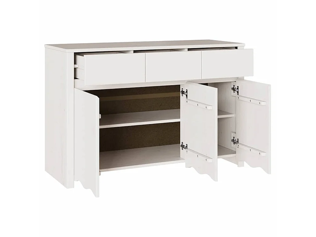 Buffet Drammen Blanc 114 x 43 x 75,5 cm Bois de pin massif