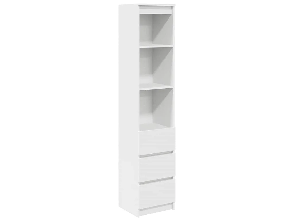 Aparador alto 37,5x35x180 cm derivados de madeira branco
