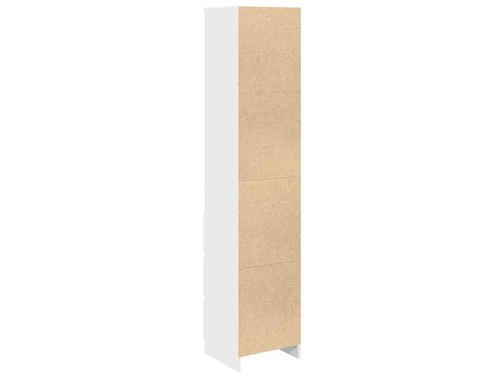 Credenza Bianca 37,5x35x180 cm in Legno Multistrato