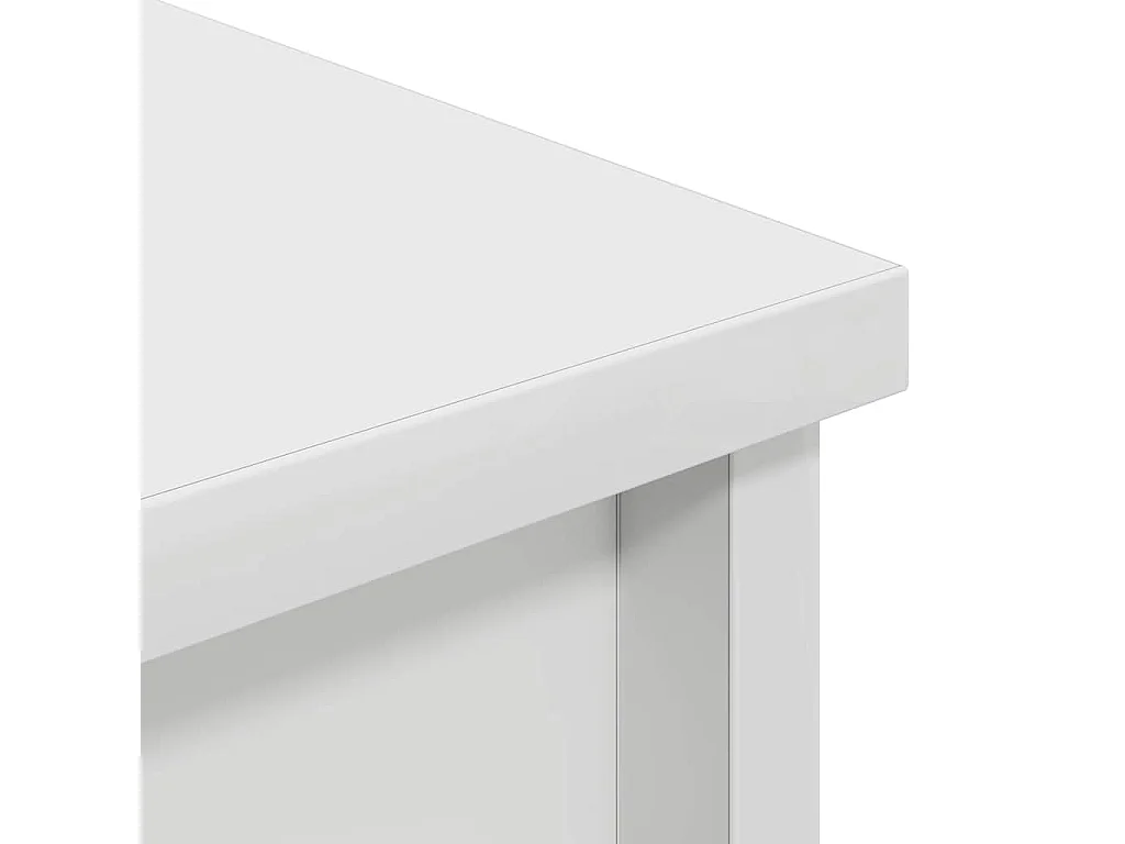 Credenza Bianca 37,5x35x180 cm in Legno Multistrato