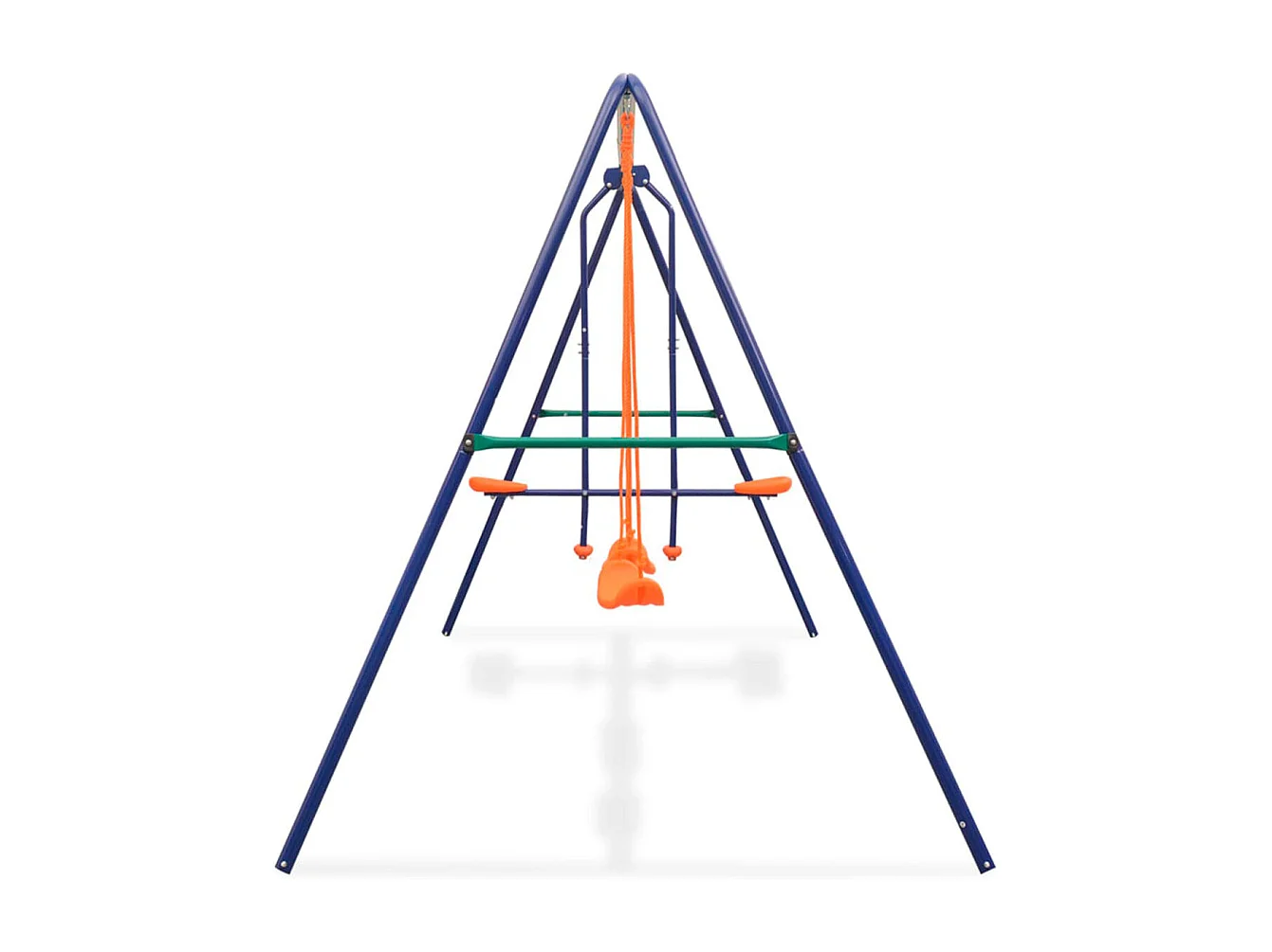 Columpio infantil 4 asientos 2 balancines + tándem +3A multicolor 182x324x155 cm