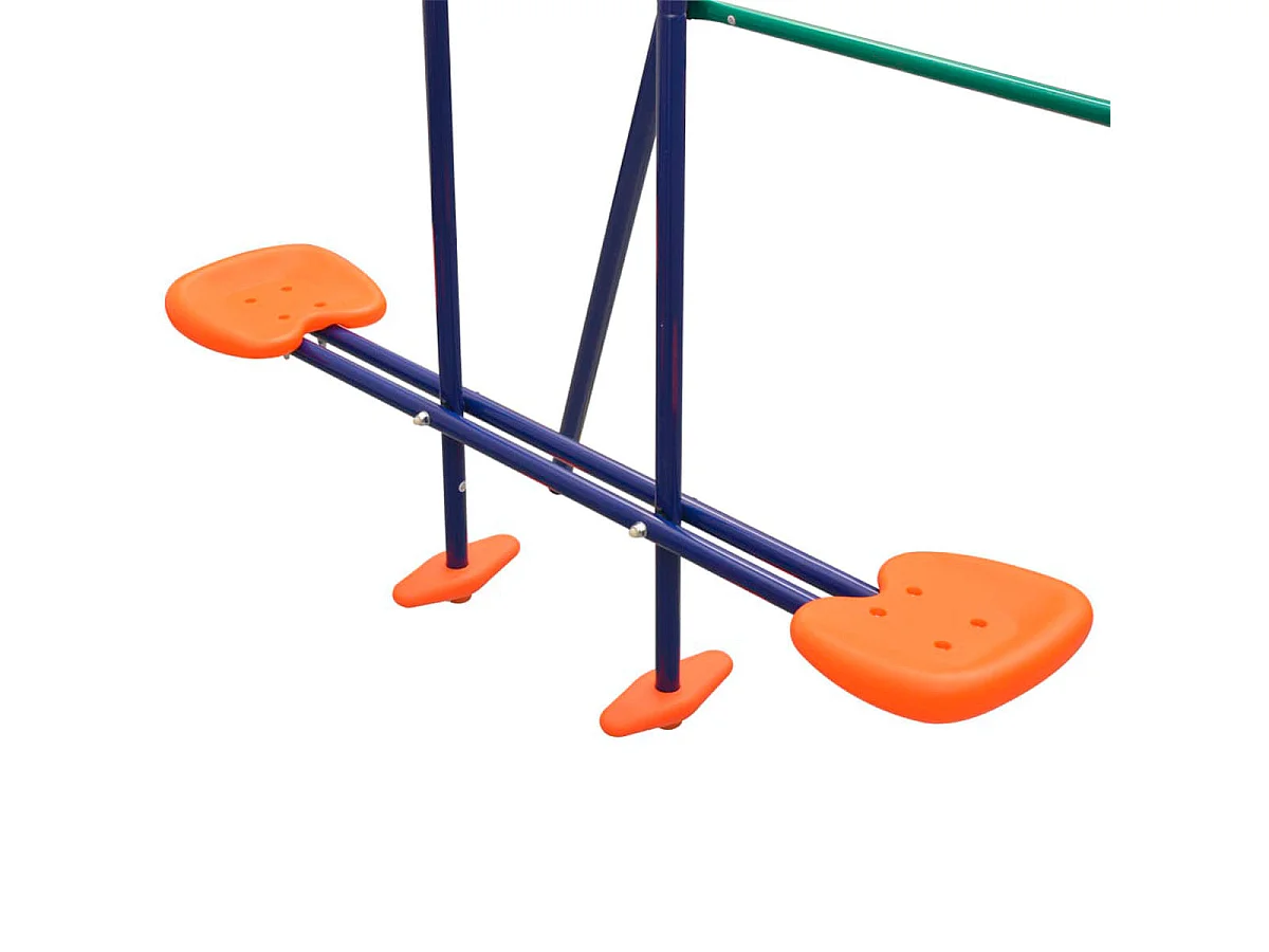 Columpio infantil 4 asientos 2 balancines + tándem +3A multicolor 182x324x155 cm