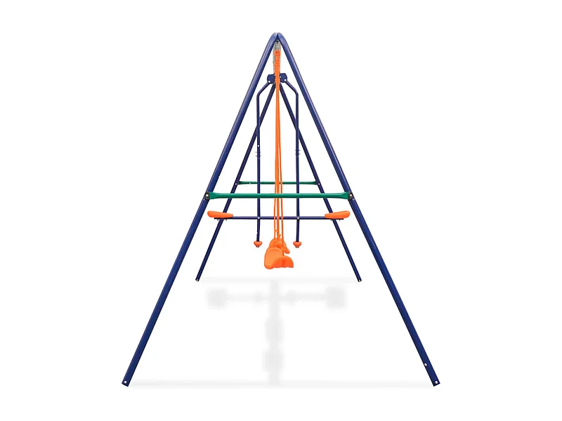Columpio infantil 4 asientos 2 balancines + tándem +3A multicolor 182x324x155 cm