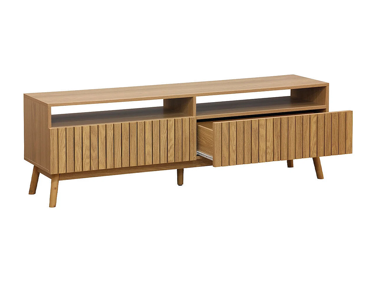 Mueble bajo de TV Trend 2 huecos + 2 cajones madera 50x150x40 cm Adec
