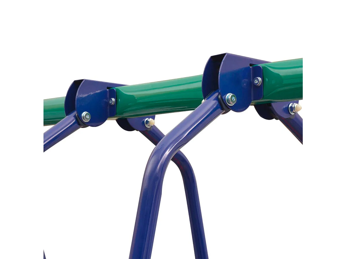 Columpio infantil 3 asientos balancín + tándem + tobogán +3A multicolor 180x297x193 cm