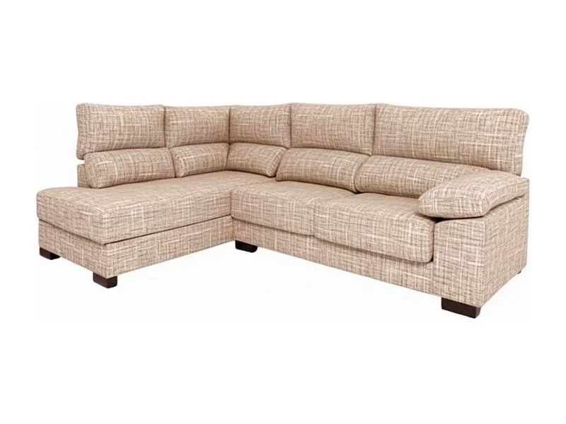 Sofá chaiselongue Meridien 3 plazas deslizante + reclinable tela Sorrento izquierda beige oscuro 100x282x195 cm