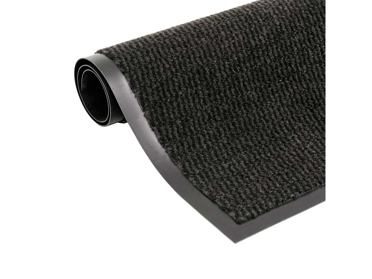 Alfombra rectangular de nudo negro 90x150 cm