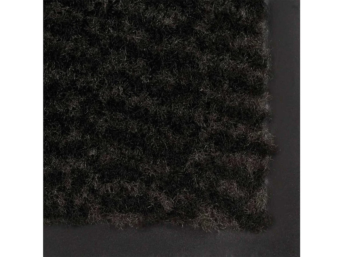 Alfombra rectangular de nudo negro 90x150 cm