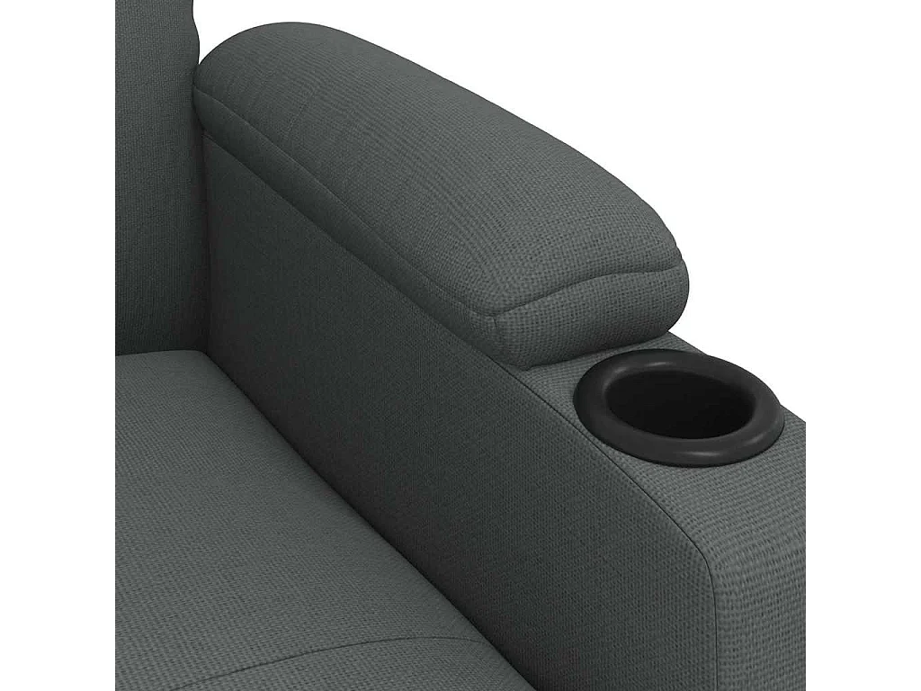 Poltrona Reclinabile in Tessuto Grigio Scuro