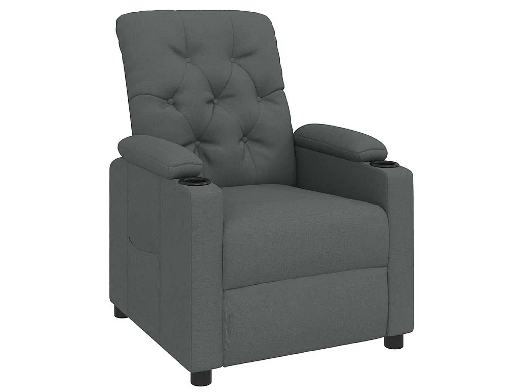 Fauteuil inclinable Gris foncé Tissu