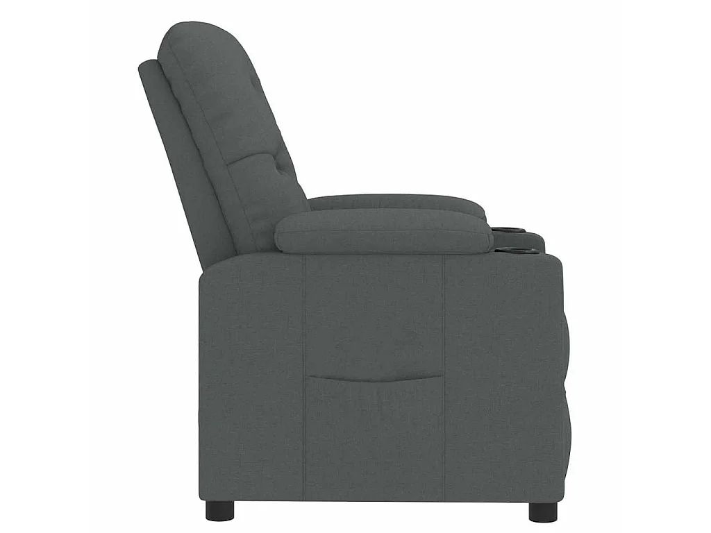 Fauteuil inclinable Gris foncé Tissu