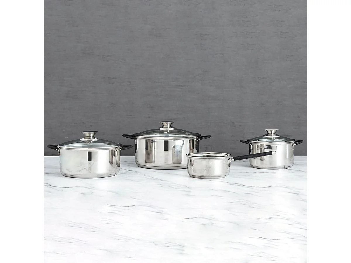 Set de 4 ollas Sensory Quid acero inox Ø14/Ø24/Ø20/Ø24 cm