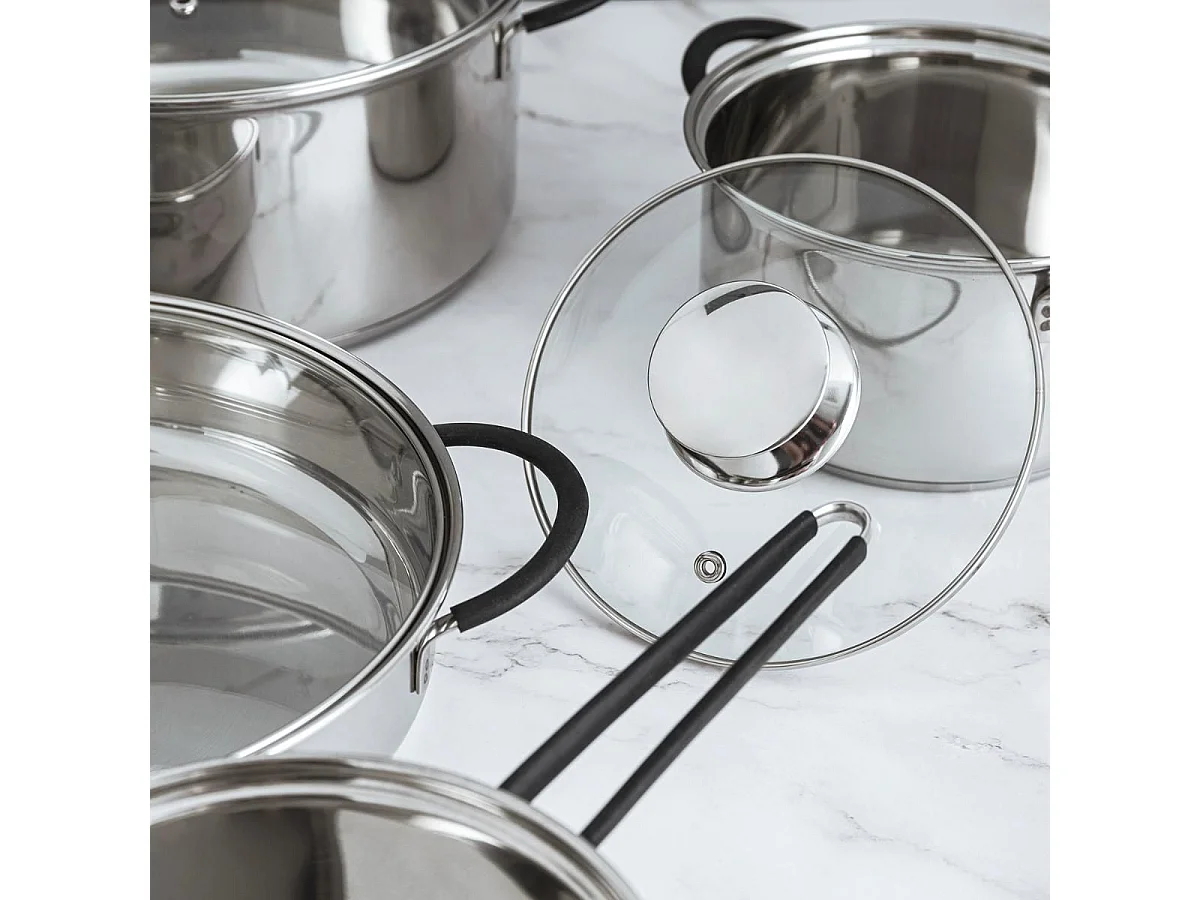 Set de 4 ollas Sensory Quid acero inox Ø14/Ø24/Ø20/Ø24 cm