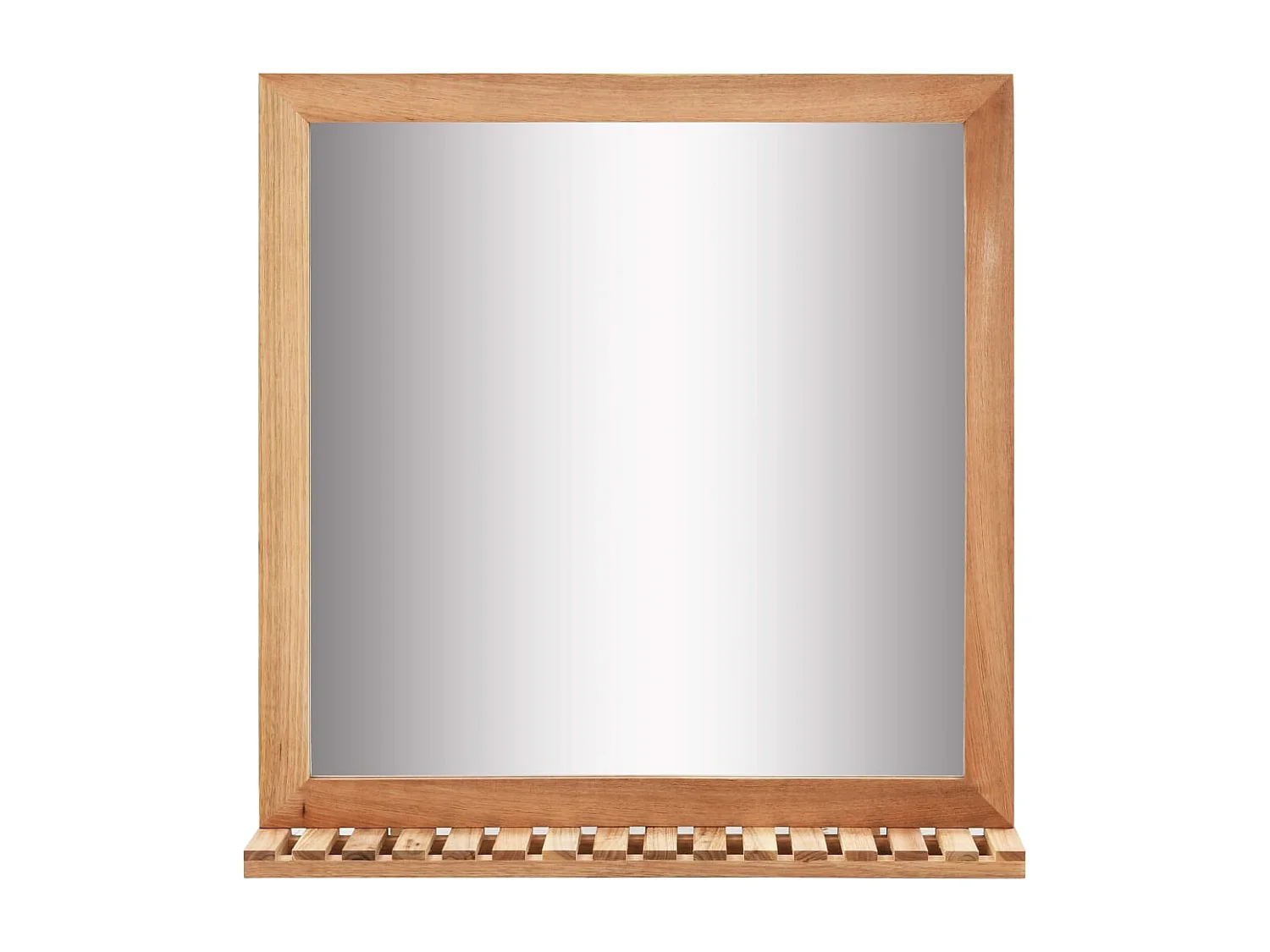 Armoire pour lavabo avec miroir Bois de noyer massif