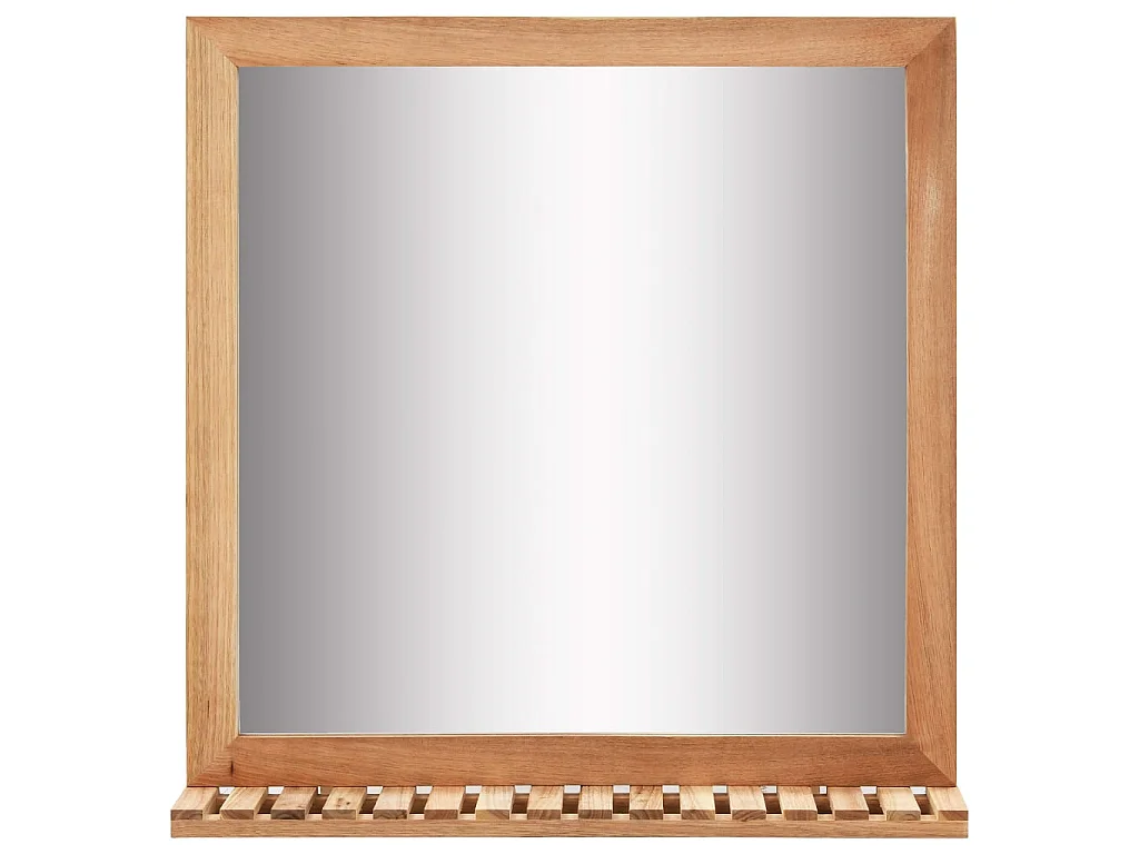 Armoire pour lavabo avec miroir Bois de noyer massif