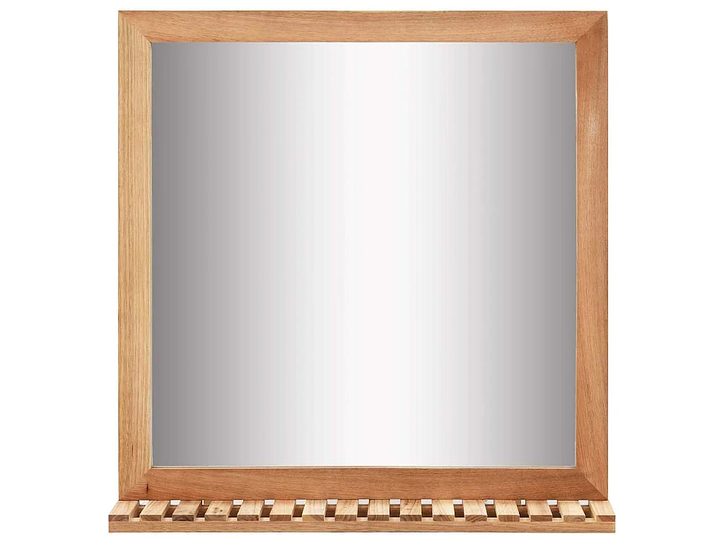 Armoire pour lavabo avec miroir Bois de noyer massif