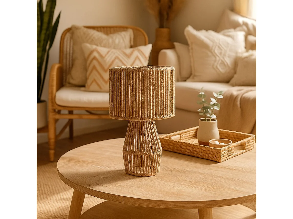 Lámpara de mesa Nora Vinthera con cable natural 32x20 cm