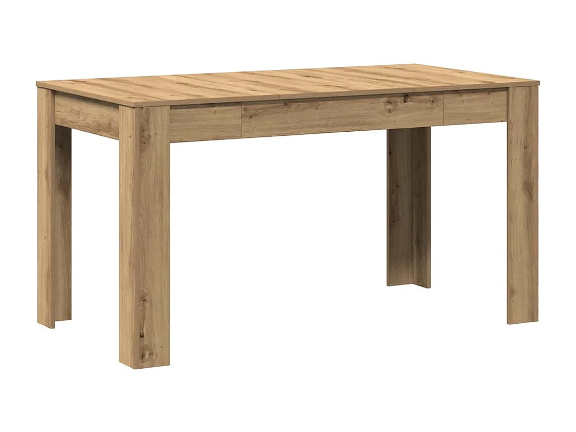 Table à manger chêne artisanal 140x74,5x76 cm bois d'ingénierie