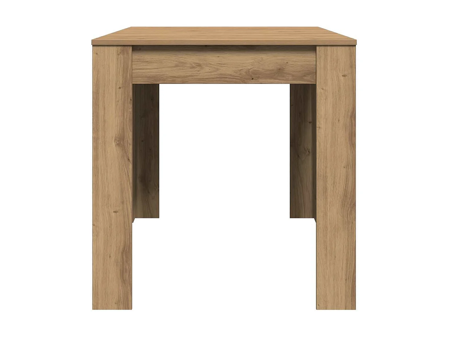 Table à manger chêne artisanal 140x74,5x76 cm bois d'ingénierie