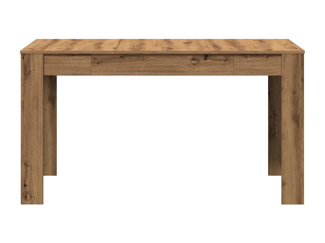 Table à manger chêne artisanal 140x74,5x76 cm bois d'ingénierie