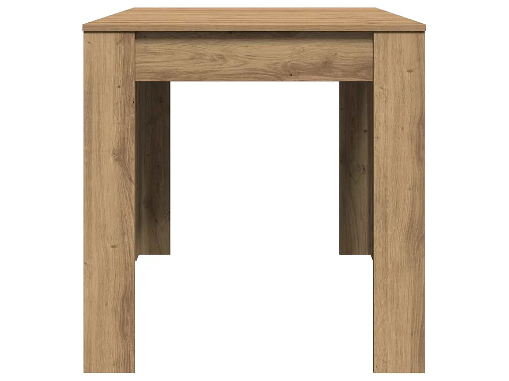 Table à manger chêne artisanal 140x74,5x76 cm bois d'ingénierie