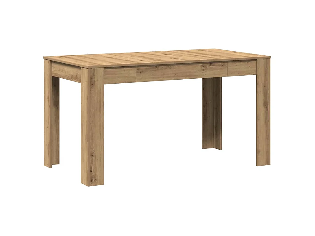 Table à manger chêne artisanal 140x74,5x76 cm bois d'ingénierie