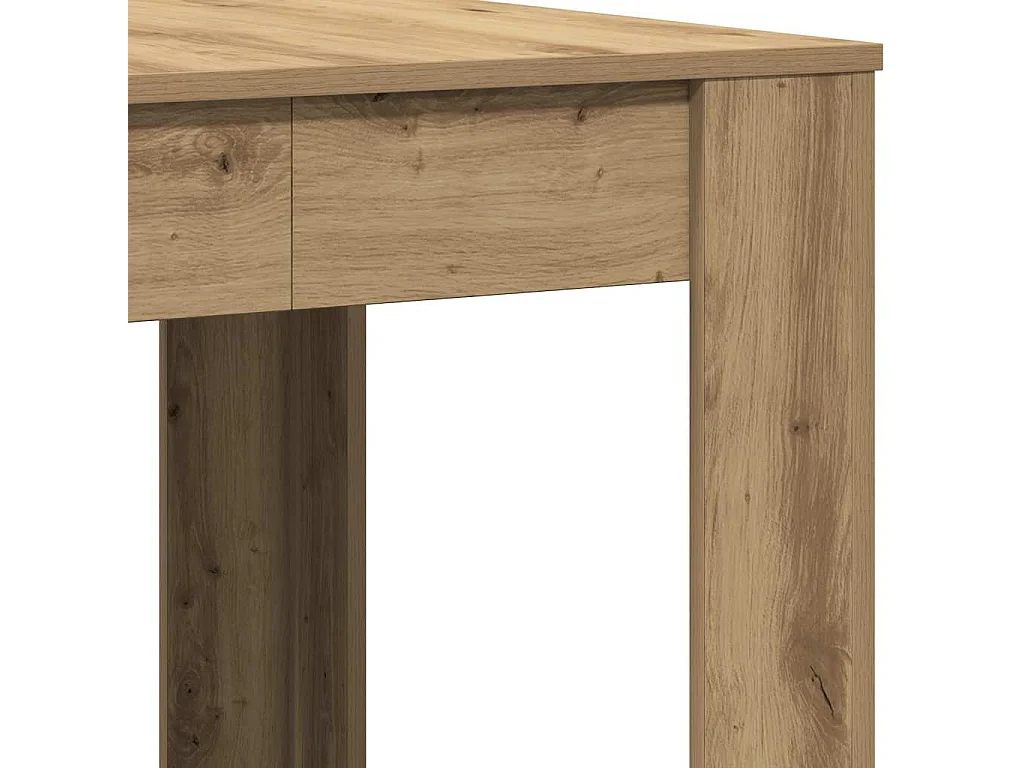 Table à manger chêne artisanal 140x74,5x76 cm bois d'ingénierie