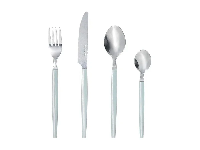 Set de 16 cubiertos Vita Quid acero inoxidable turquesa