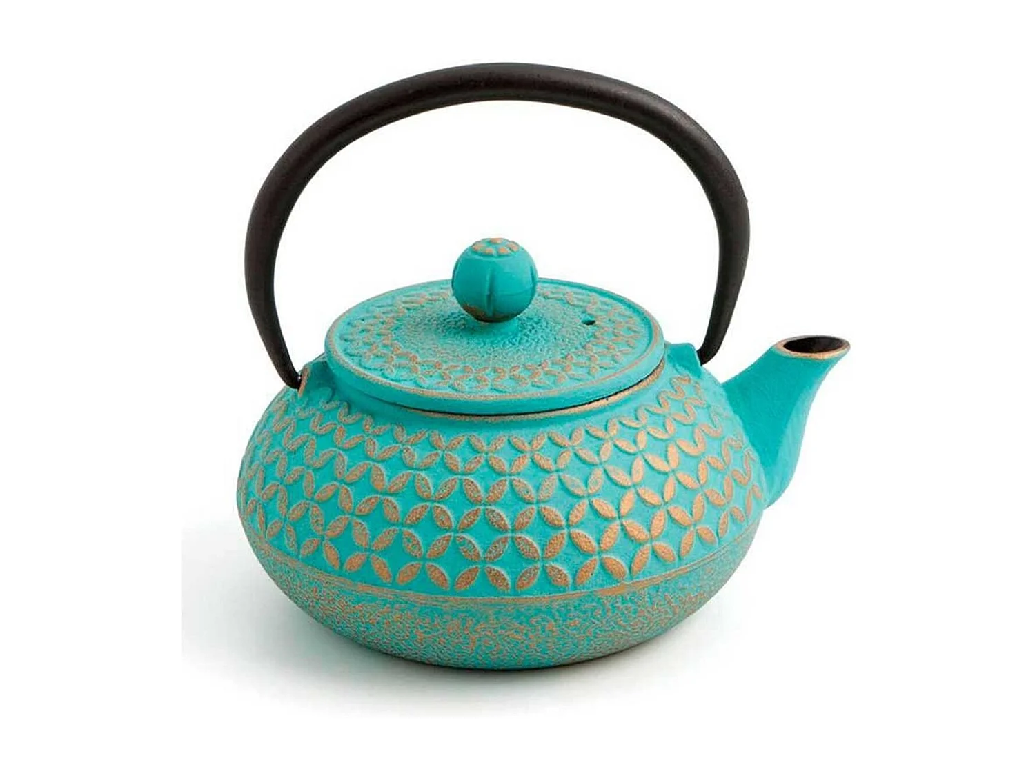 Tetera Naka Quid con filtro 0,5L turquesa/dorado Ø15x10 cm