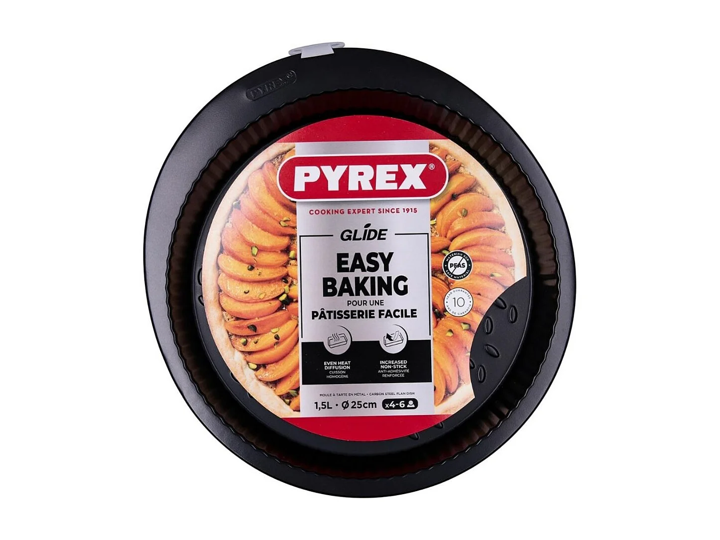 Molde para tarta Glide Pyrex diseño redondo acero Ø24 cm