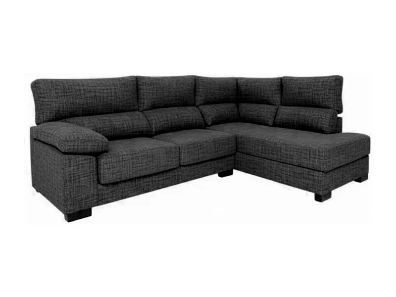 Sofá chaiselongue Meridien 3 plazas deslizante + reclinable tela Sorrento derecha antracita 100x282x195 cm