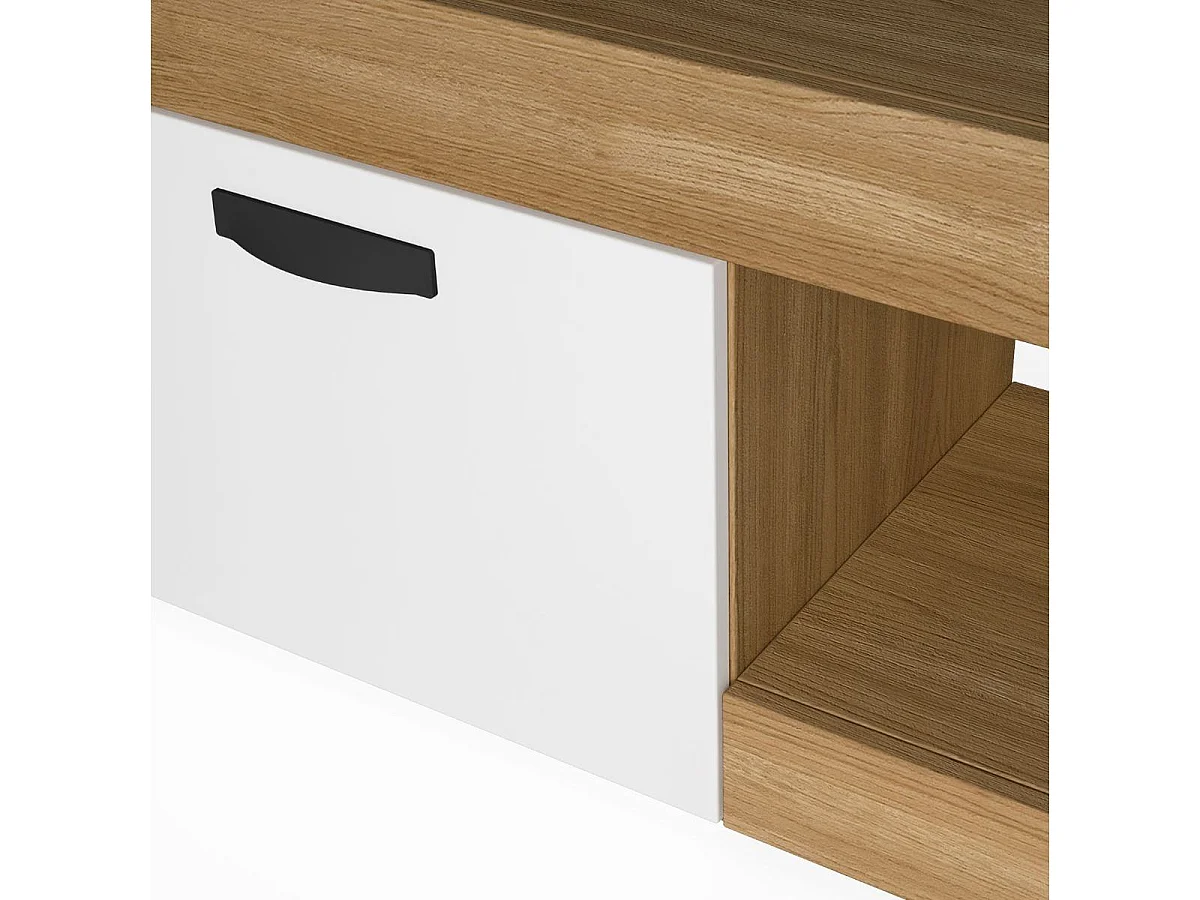 Mueble de TV Argos 2 puertas + compartimento blanco/natural 49x150x39,6 cm