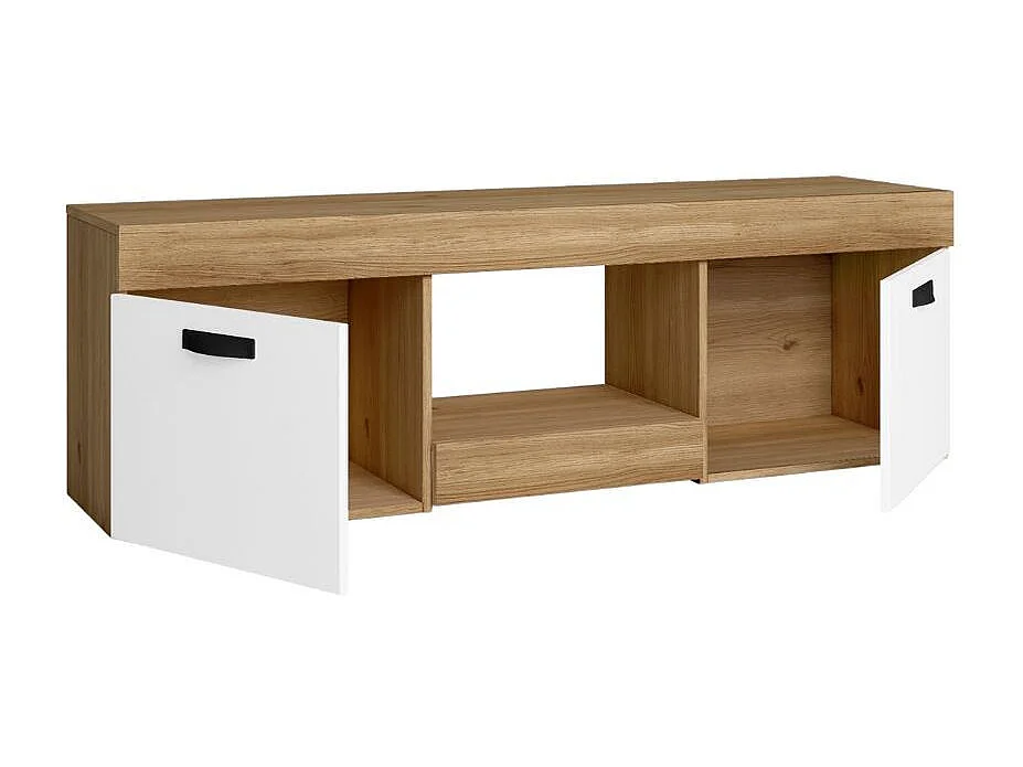Mueble de TV Argos 2 puertas + compartimento blanco/natural 49x150x39,6 cm