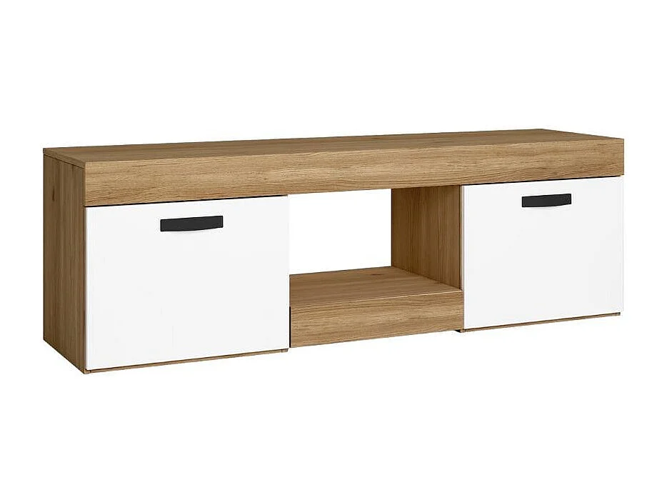 Mueble de TV Argos 2 puertas + compartimento blanco/natural 49x150x39,6 cm
