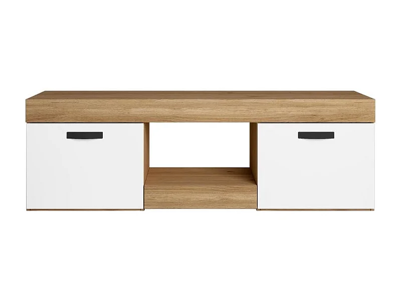 Mueble de TV Argos 2 puertas + compartimento blanco/natural 49x150x39,6 cm