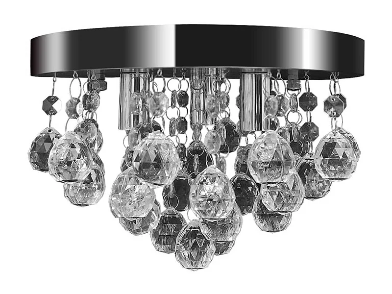 Lámpara de techo de cristal diseño cromado Ø25x16 cm