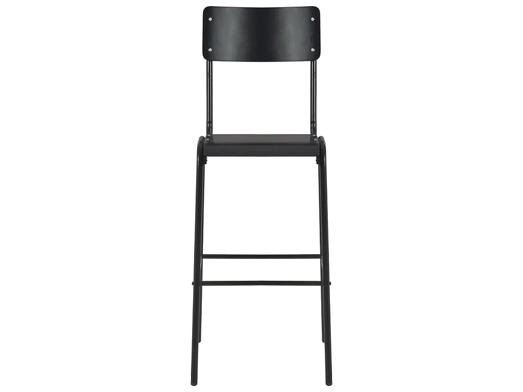 3-teiliges Bar-Set Stahl Schwarz