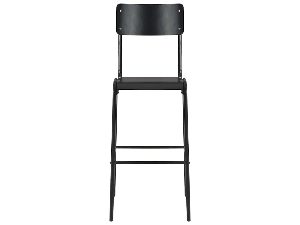 Mobilier de bar 3 pcs Acier Noir