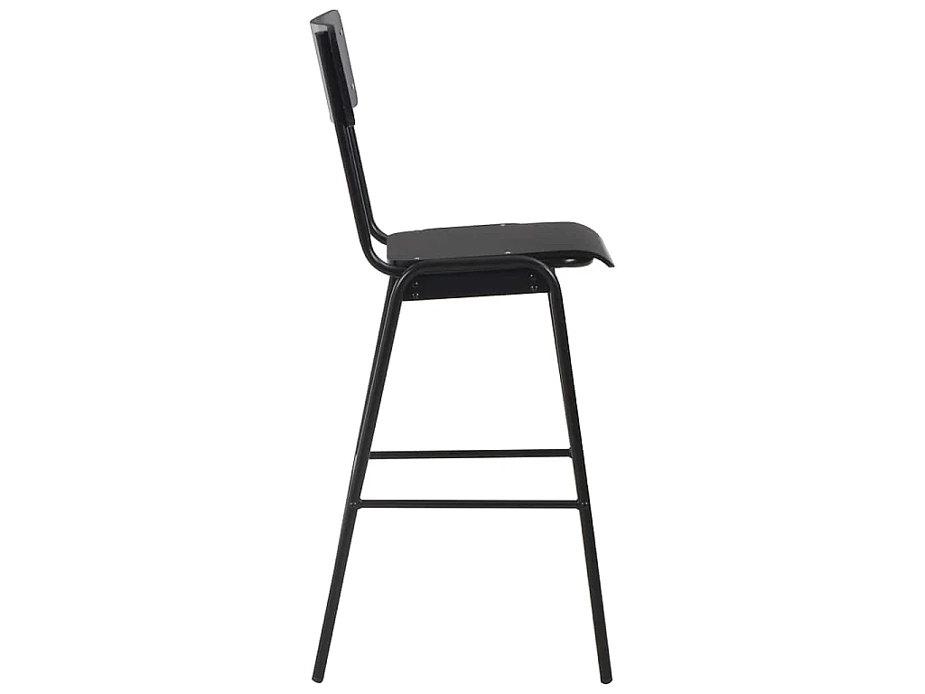 Mobilier de bar 3 pcs Acier Noir